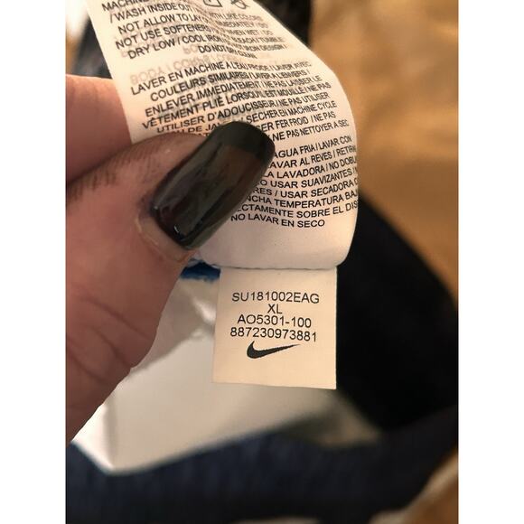 Vtg Nike Pants Mens XL White Yellow Track Windbreaker Jogger Cargo Swoosh - Picture 12 of 13